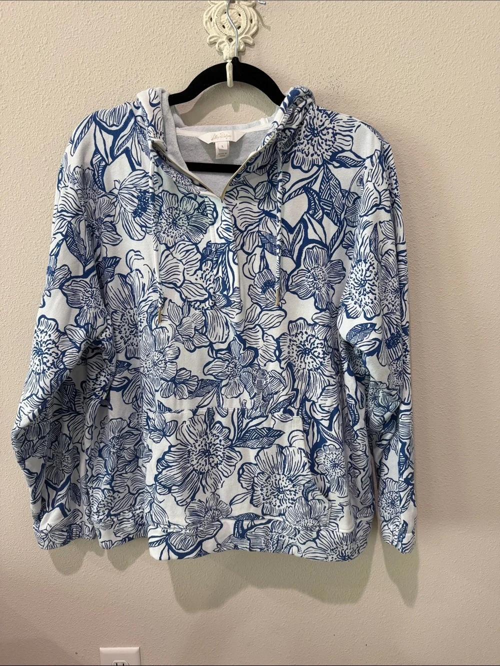 Lilly Pulitzer Chiara Terry Hoodie Pullover EUC!!